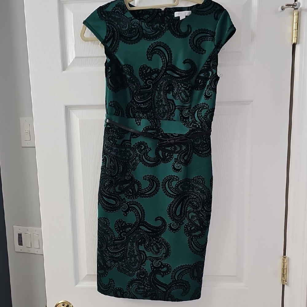 Elegant Green and Black Dress